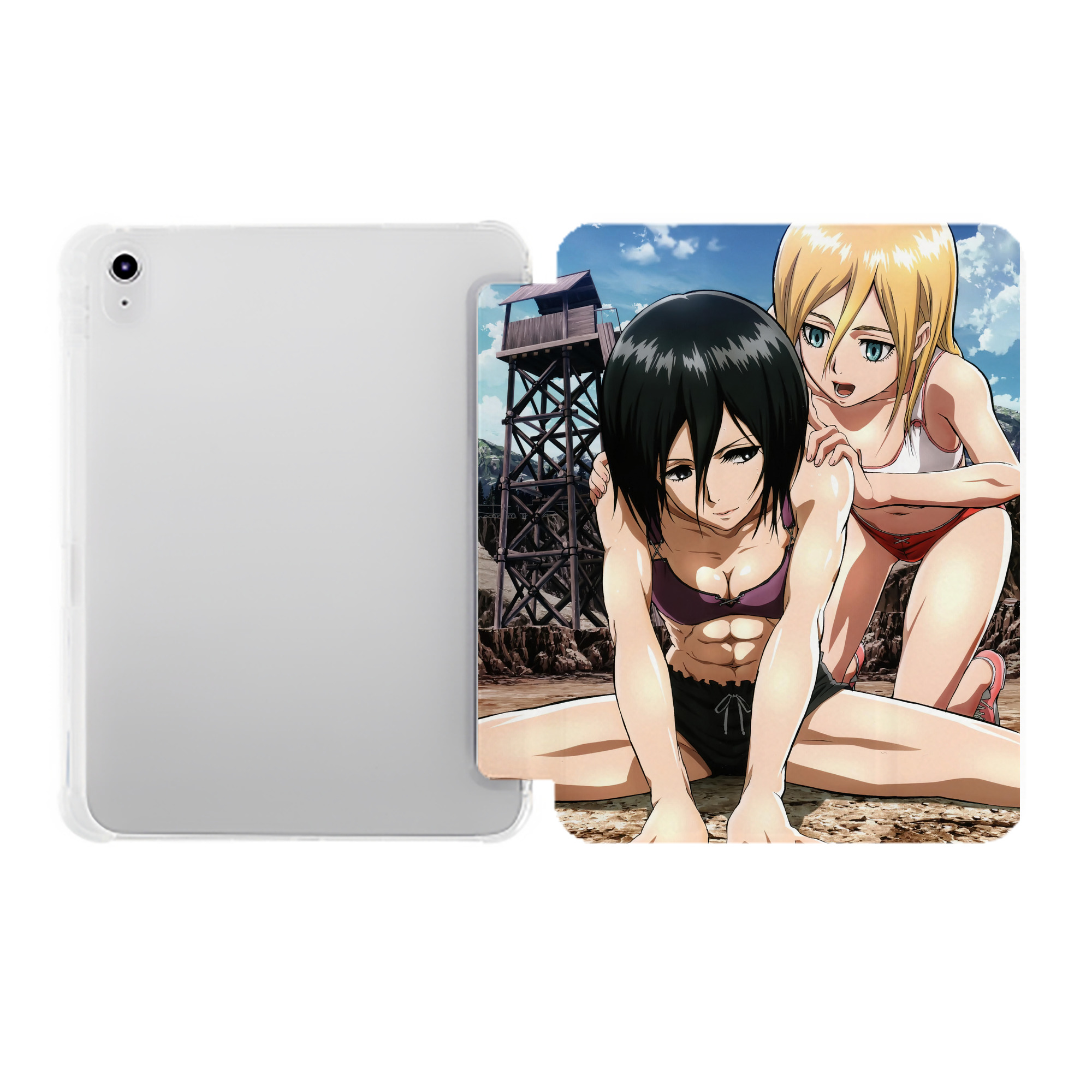 （画像用） 進撃の巨人 Attack on Titan IPad ケース ペン収納付き 三つ折りスタンド PUレザー×シリコン 対応機種9.5/10.5/10.9インチ
